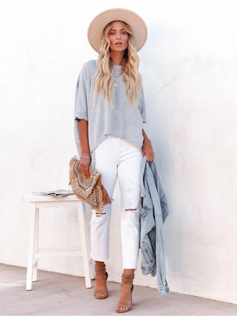 VICI COLLECTION EFFORTLESS COTTON BLEND TEE